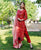 Saira Red Embroidered Straight Kurta