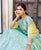 Mehar Green Hand Block Printed and Embroidered Lehenga Set