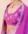 Aarzoo Pink and Purple Hand Block Printed Lehenga  Set