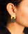 Black and Gold Patterned Earring