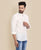 Off White Linen Kurta Style Shirt