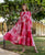 Red Tie Dye Maternal and Nursing Tiered Dress