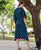 Peacock Green Maternal and Nursing Kaftan