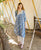 Blue Hand Block Printed Maternal and Nursing Kurta (1Pc.)