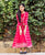 Red Tie and Dye Double Layered Long Dress for Baby Girl