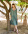 Eliza Green Tiered Dress