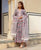 Gauri Grey and Pink Hand Block Printed Dress