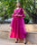 Eshika Raspberry Pink Embroidered Chanderi Dress