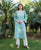 Abia Teal Embroidered and Printed Kurta