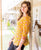 Yellow and Pink Hand Block Printed Ethnic Top