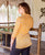 Yellow Button Down Block Printed Shirt