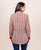 White and Red Hand Block Printed Shirt Top