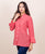 Peach Linen Top with Button down Placket