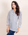 White and Blue Striped Shirt  Top