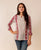 Off White and Maroon Border Printed Top