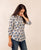White and Blue Printed Top