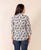 White and Blue Printed Top