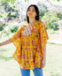 Canary Yellow and Pink Kaftan Top