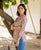 Peach Jaal  Printed Top