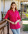 Magenta Bandhej Printed  Button Down Shirt