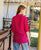 Magenta Bandhej Printed  Button Down Shirt