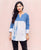 Tie-Dye Style Blue and White Cotton Ethnic Tops Online Shopping