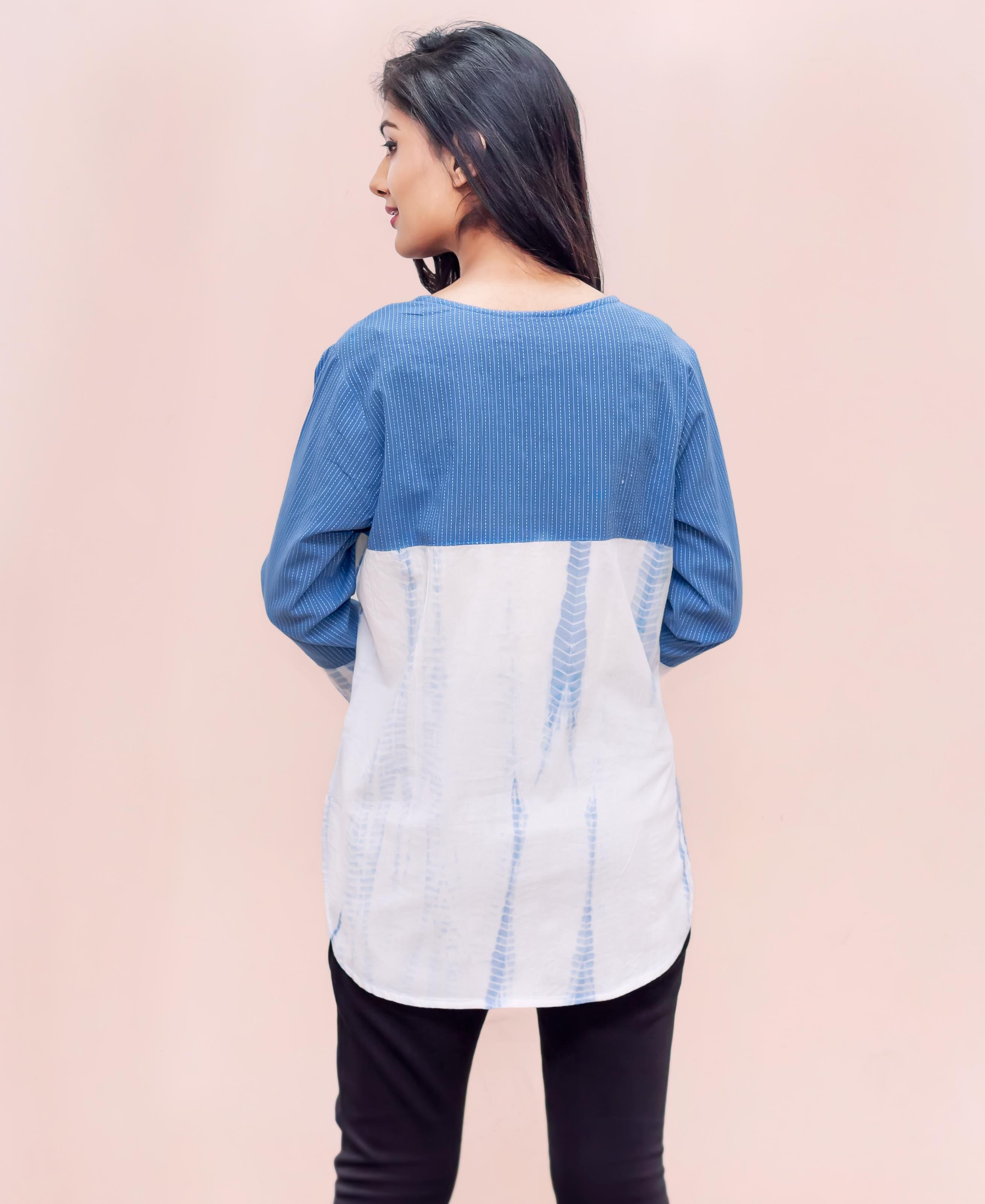 Tie and Dye Ethnic Tops for jeans online shopping