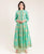 Green Chanderi Anarkali Long Indo Western Dress