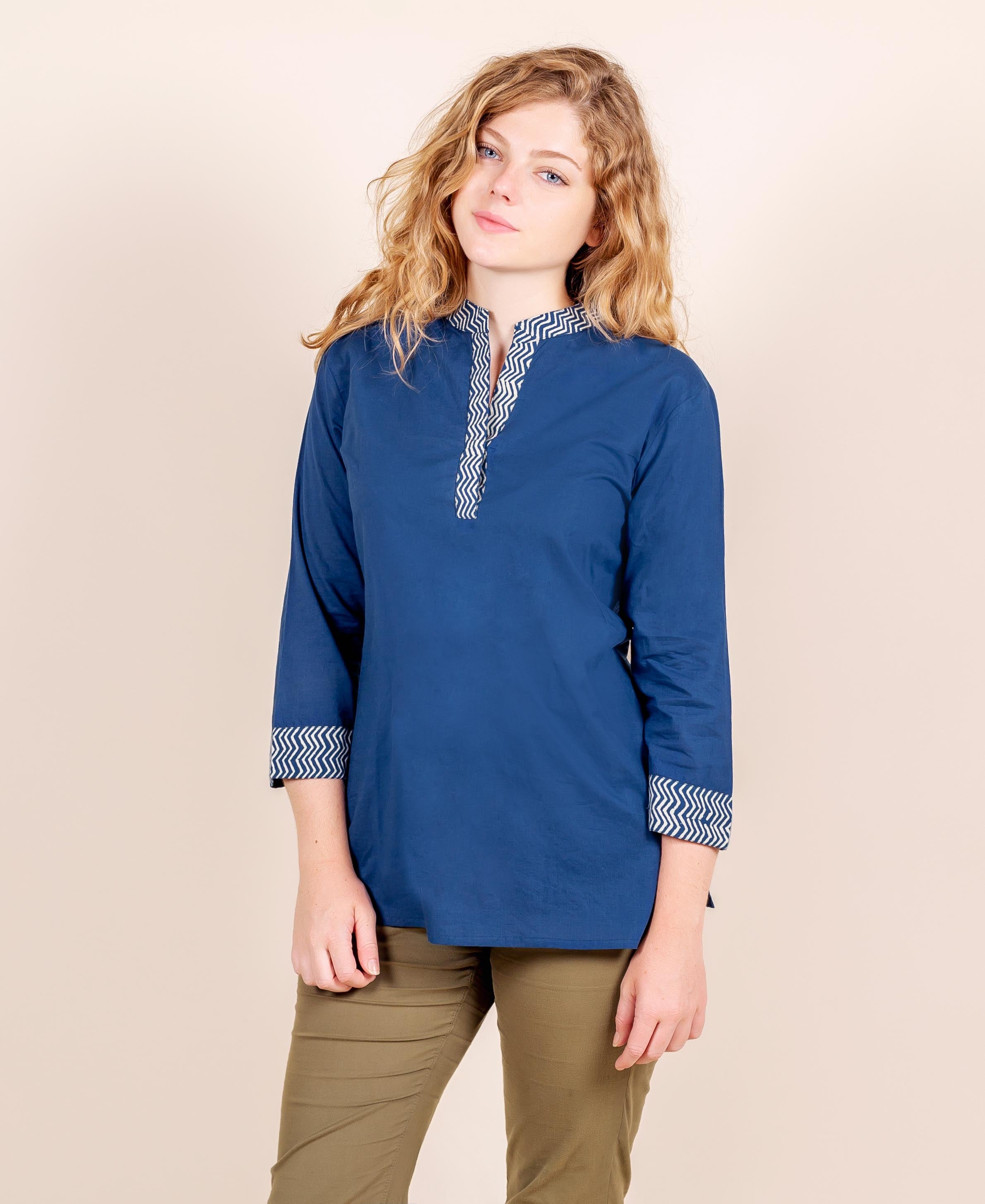 block printed tops  online