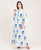 Layered Hand Block Printed White And Blue Cotton Suit Set