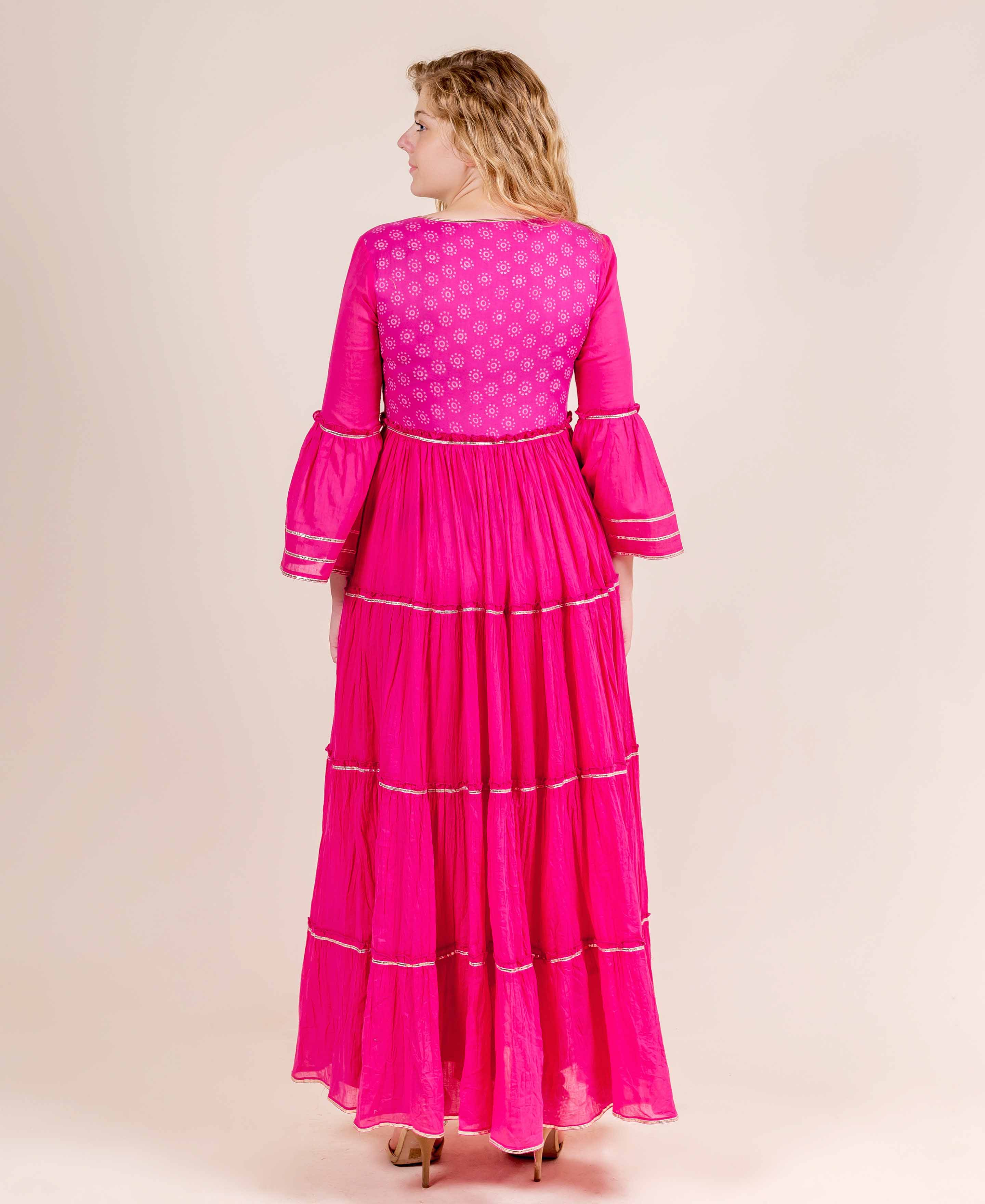Buy Online Women Pretty Pink Solid Sweetheart Neck Dress at best price   Plussin