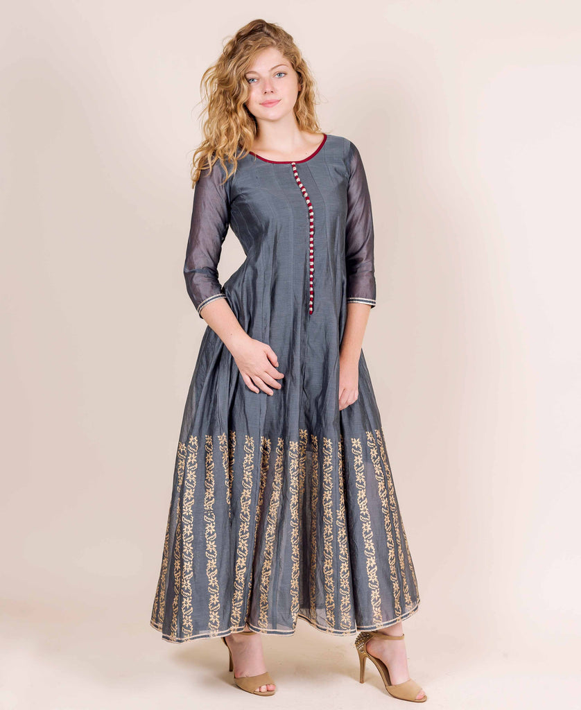 cotton printed designer indo western dress designs online india