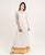 White and Yellow Festive Indo Wetern Dress for Women